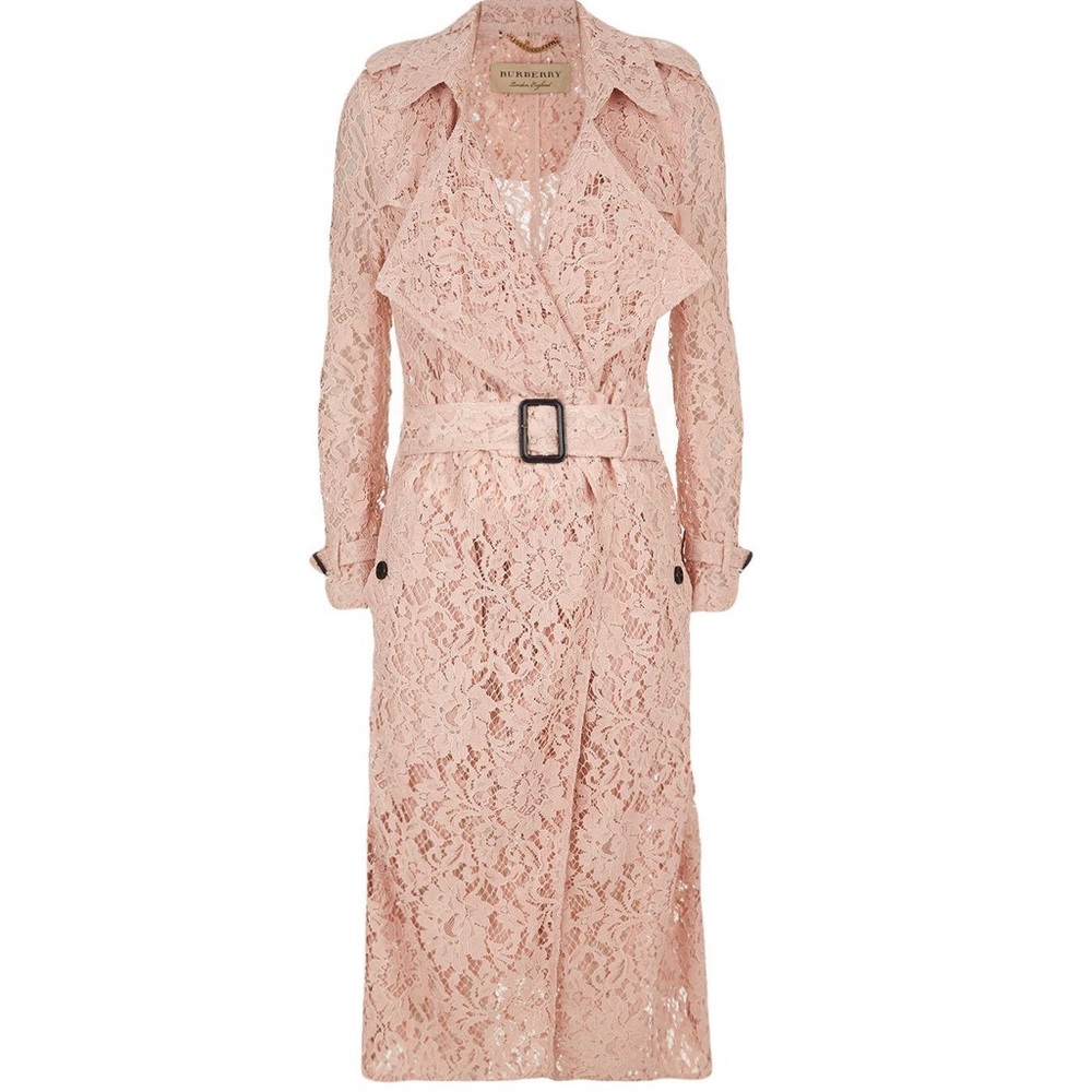 Burberry Blush Grace Hill Floral Lace Trench Coat - Picture 7 of 8